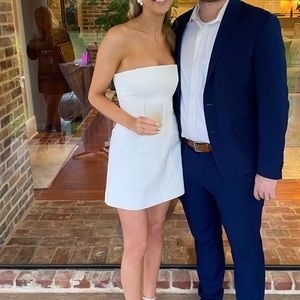 Sir the Label white strapless dress